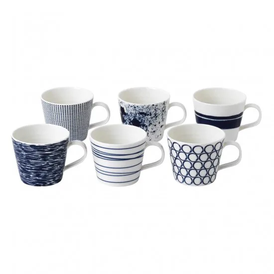 Tasses Pacific, bleu 6 pièces, petit Royal Doulton