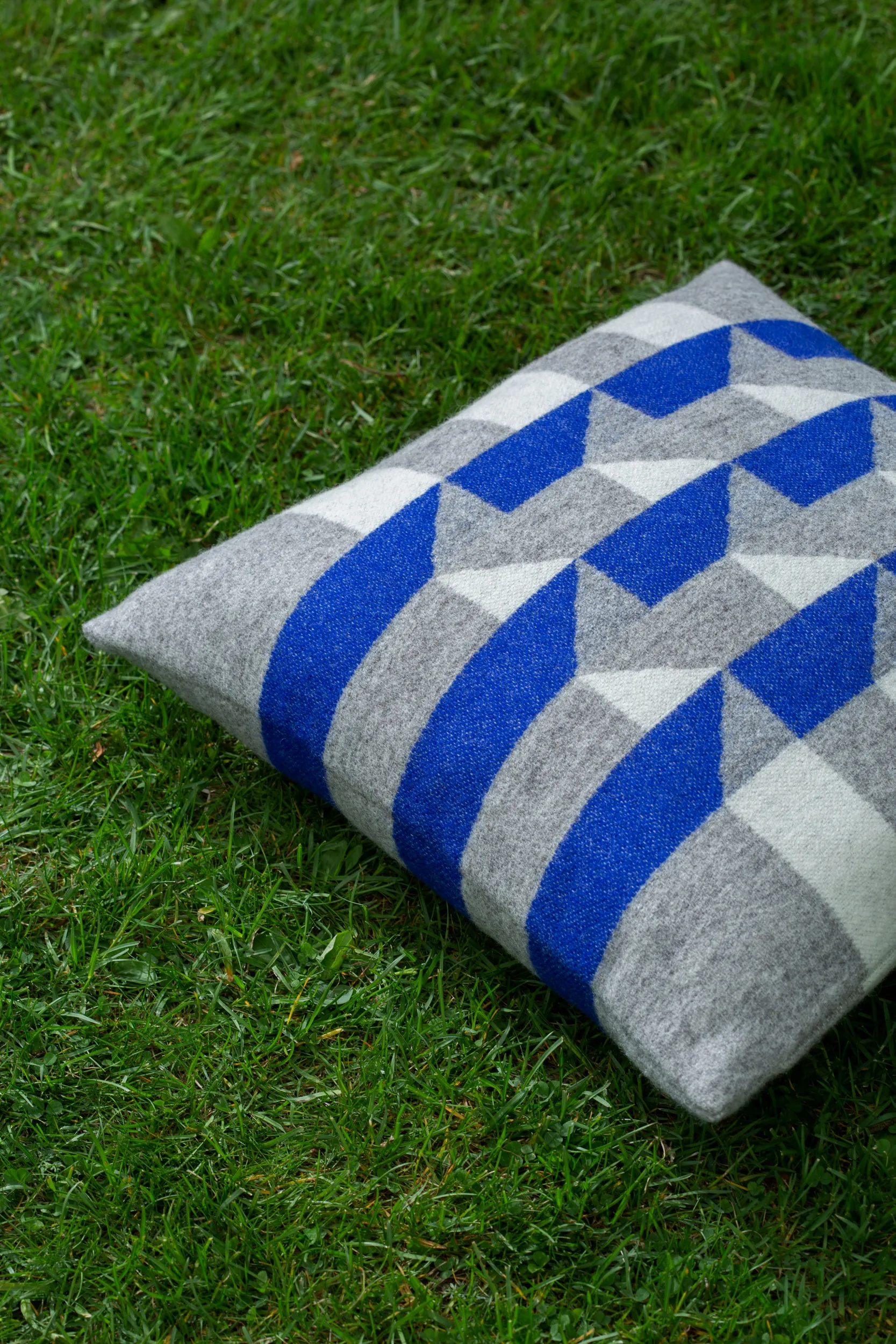 Coussin Kvam 50x50 cm, Blue Røros Tweed