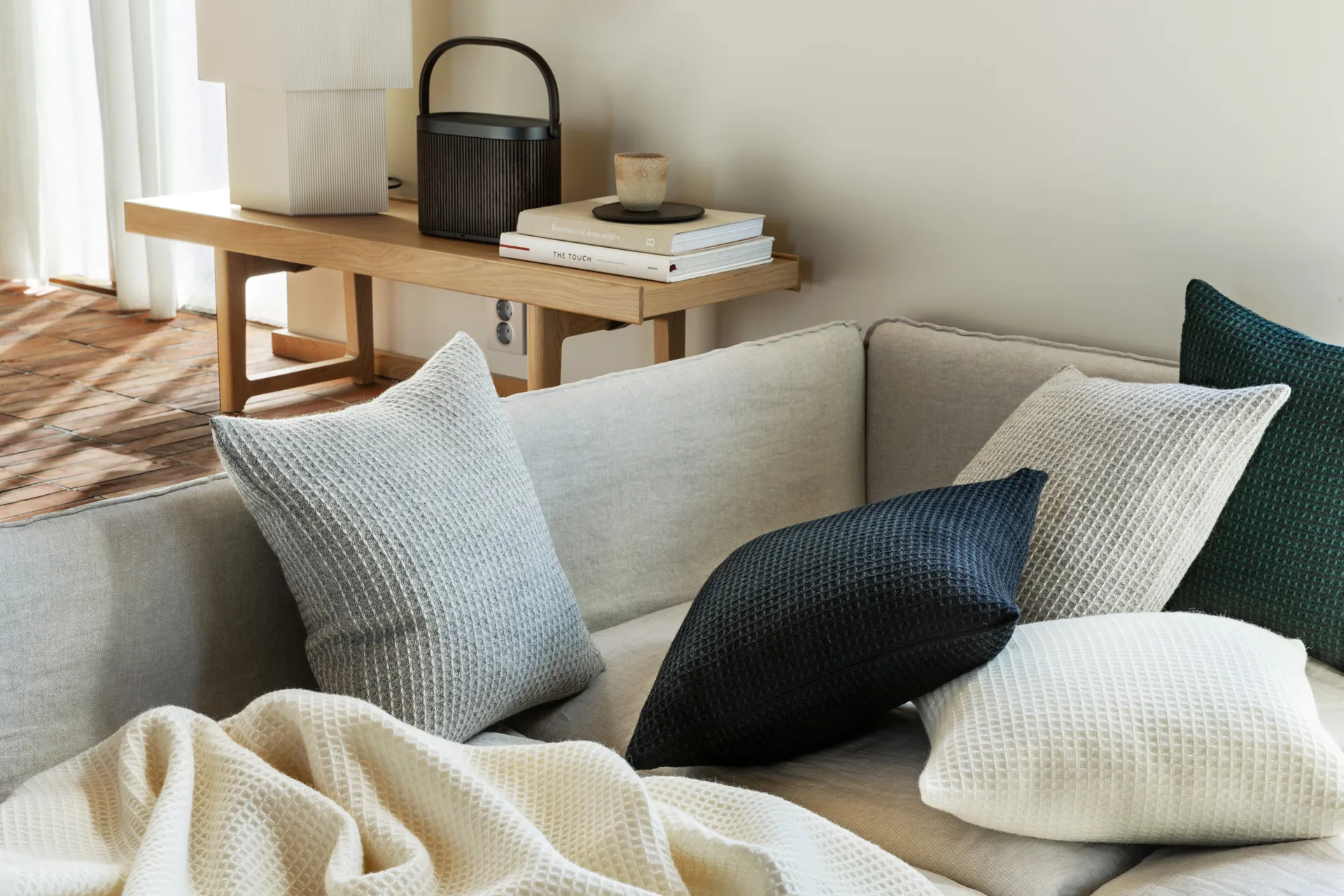 Coussin Vega 50x50 cm, Grey Røros Tweed