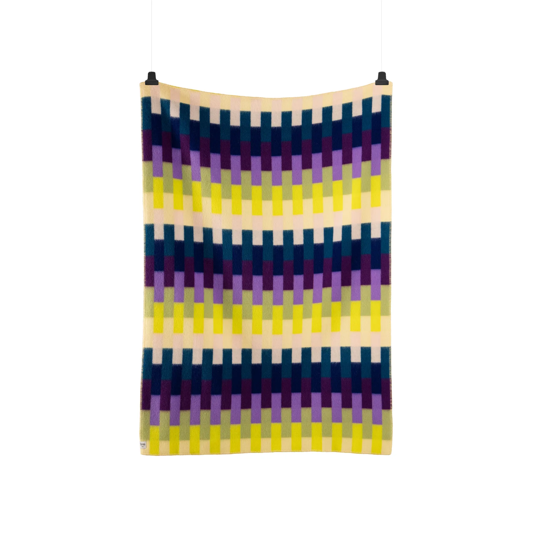 Plaid Åsmund bold 135x200 cm, Yellow-blue Røros Tweed