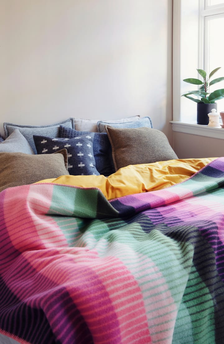 Plaid Åsmund gradient 135x200 cm, Pink-green Røros Tweed