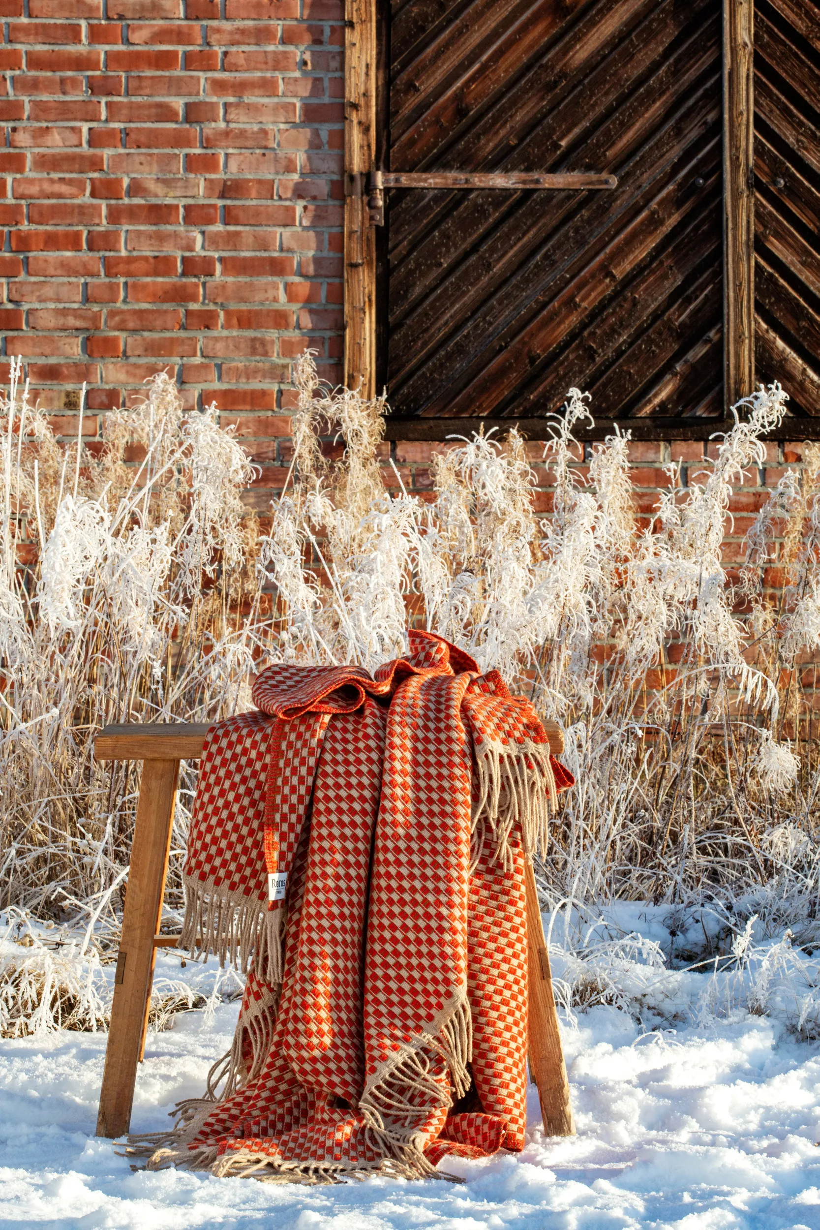 Plaid Isak 150x210 cm, Red sumac Røros Tweed