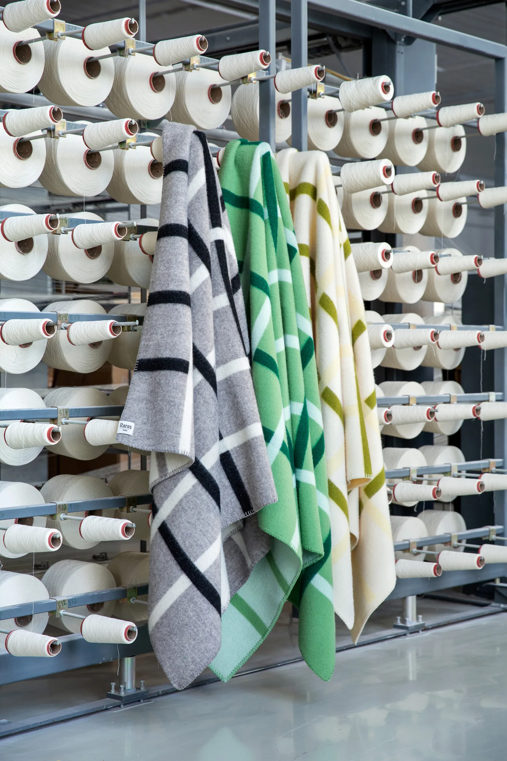 Plaid Knut 135x200 cm, Lime Røros Tweed