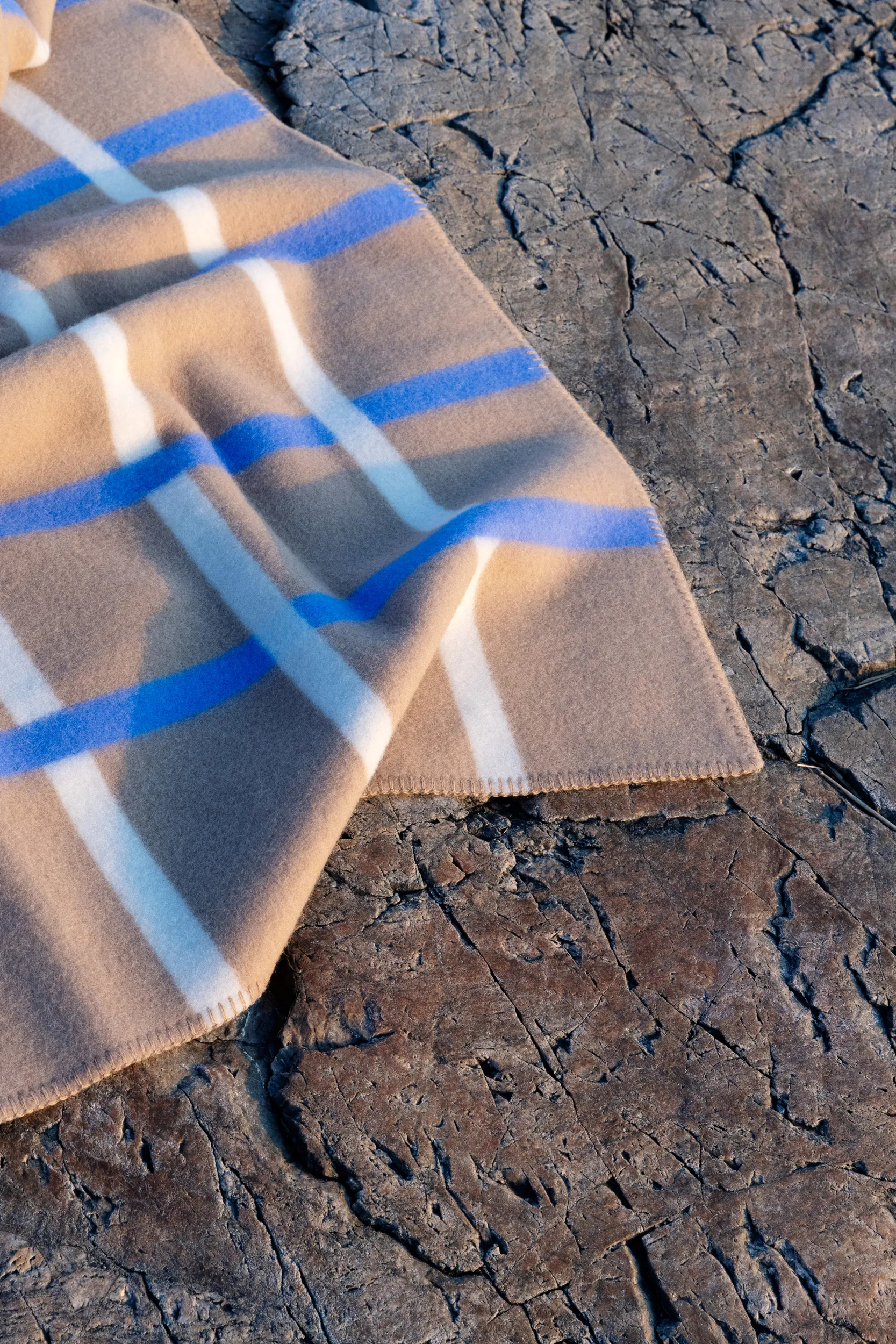 Plaid Knut 135x200 cm, Taupe Røros Tweed