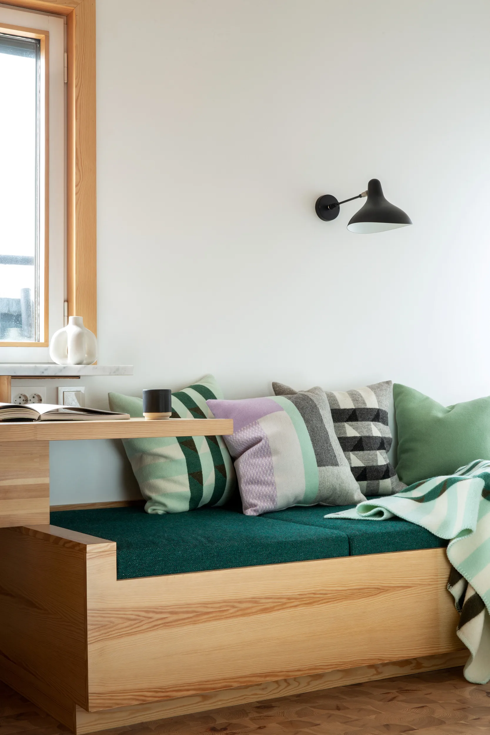 Plaid Kvam 135x200 cm, Green Røros Tweed