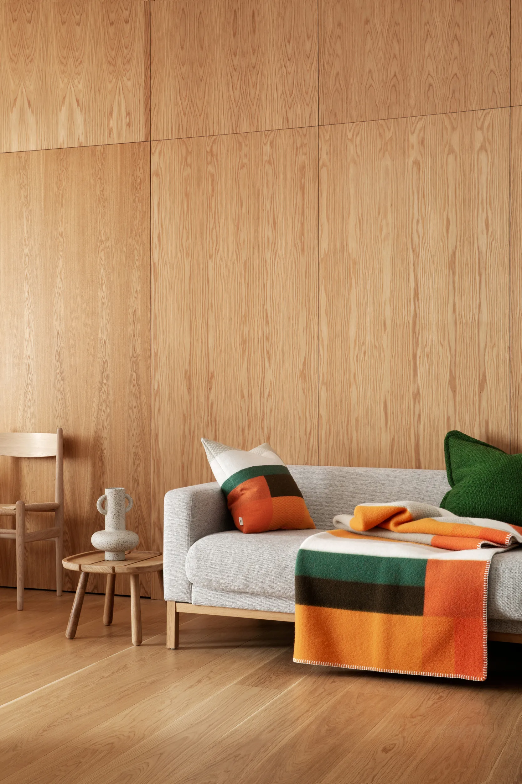 Plaid Mikkel 135x200 cm, Orange Røros Tweed