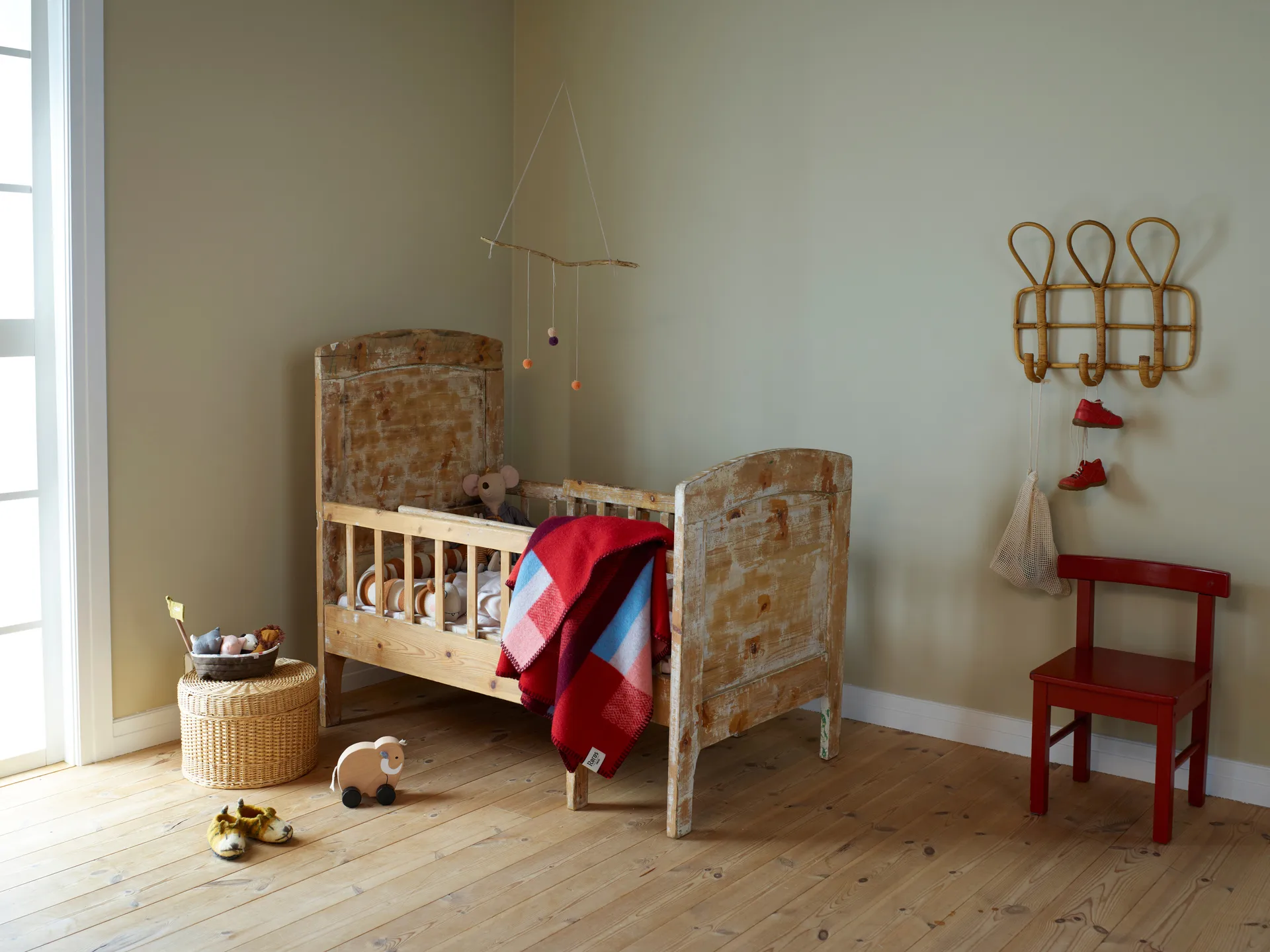 Plaid Mikkel 135x200 cm, Red Røros Tweed