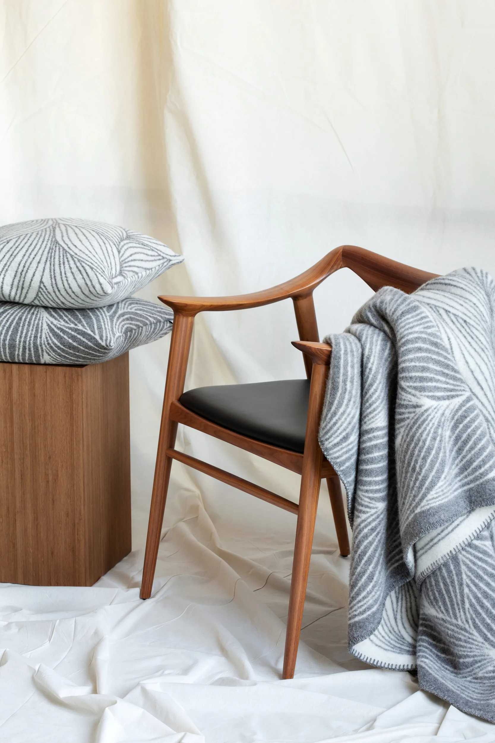 Plaid Naturpledd 135x200 cm, Flette Røros Tweed