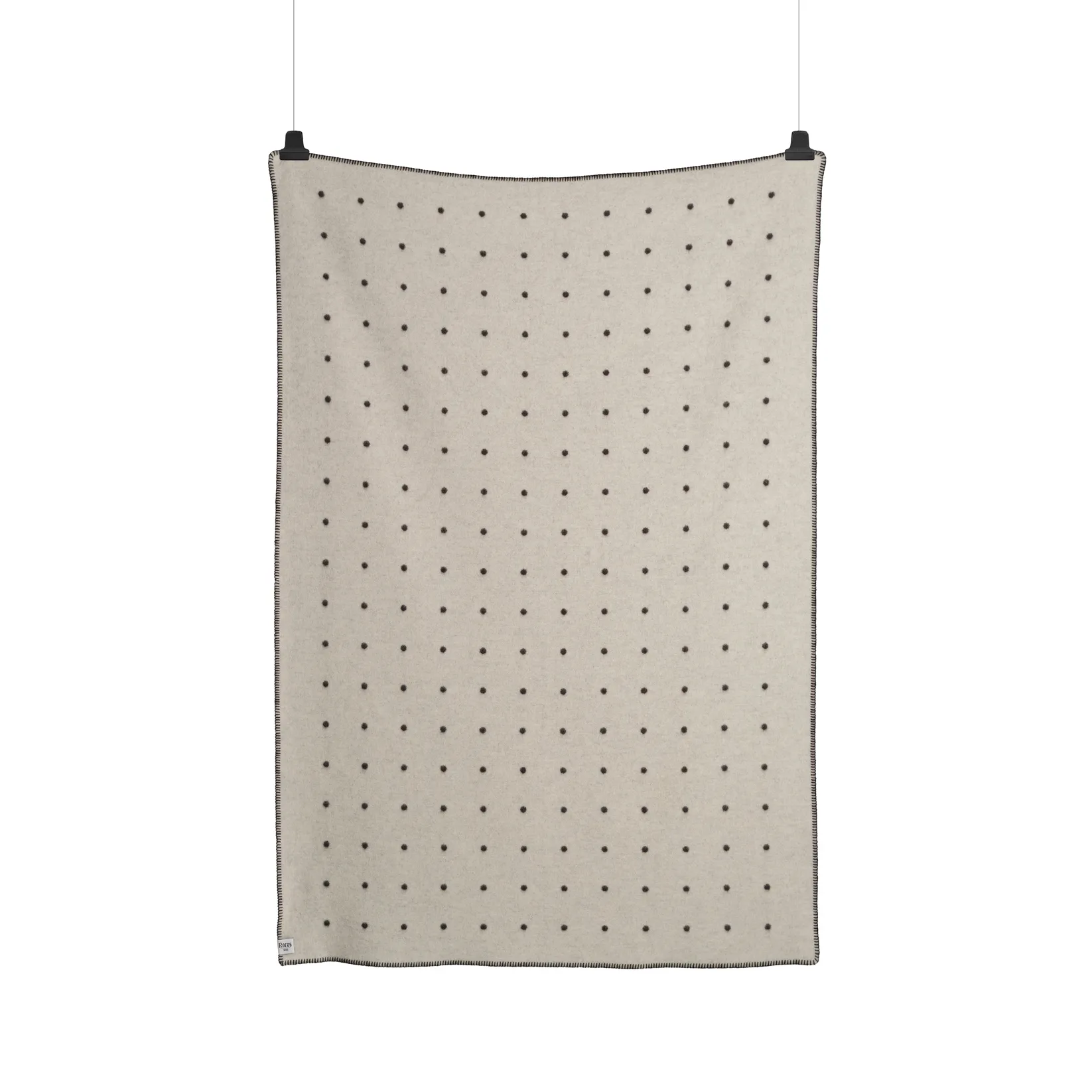 Plaid Pastille 135x200 cm, Black and white Røros Tweed