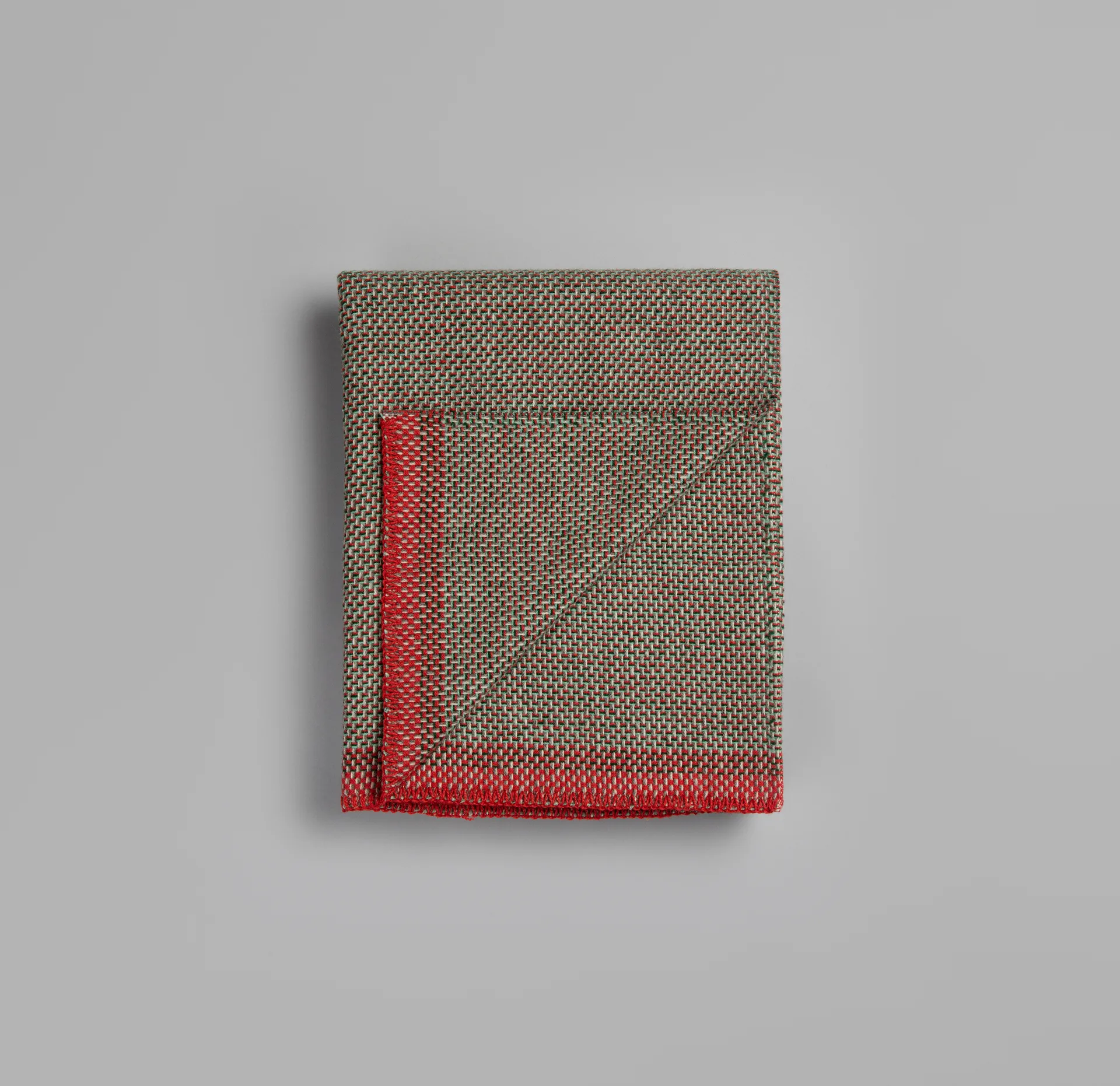 Plaid Una 150x200 cm, Green-red Røros Tweed