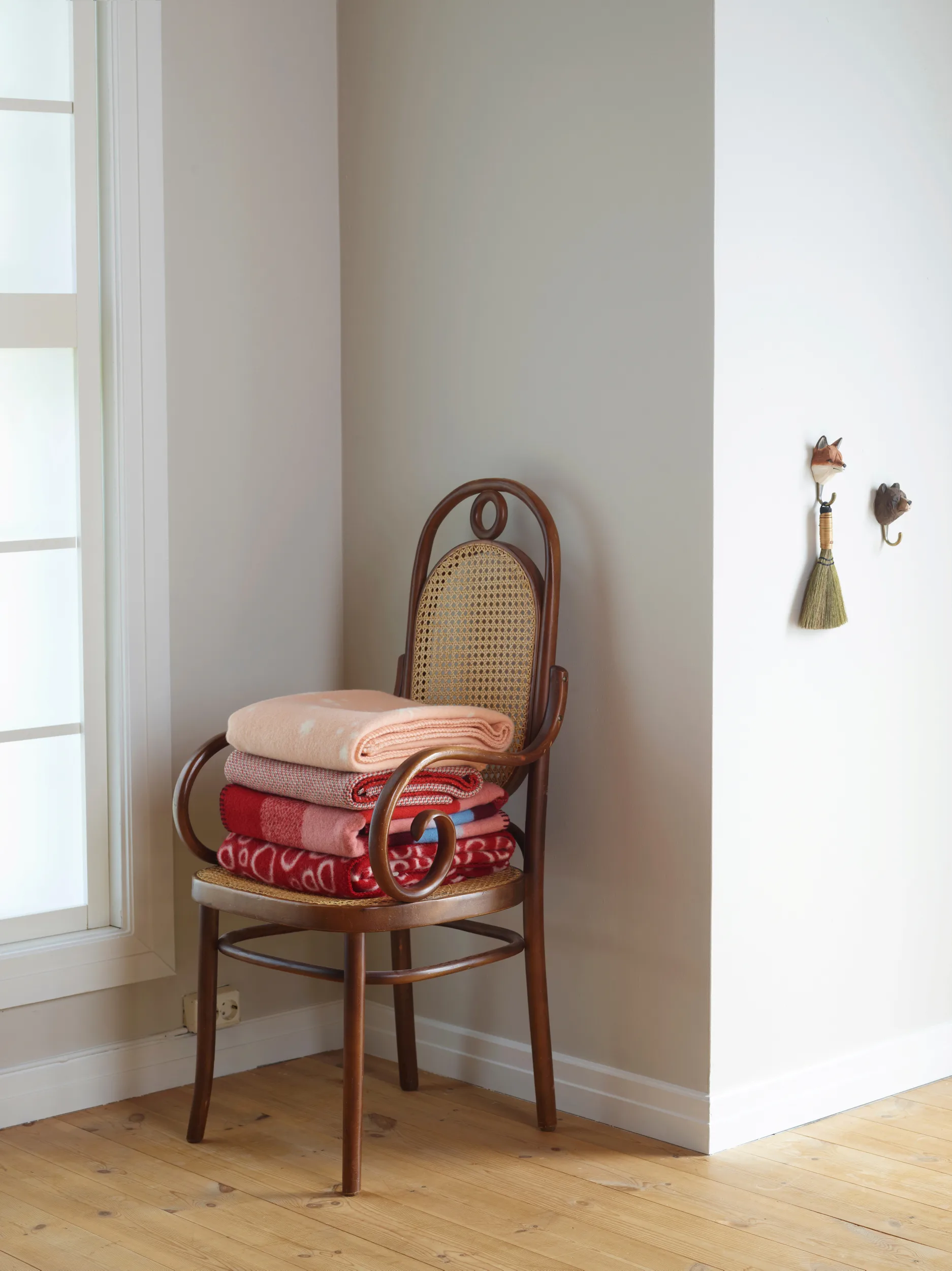 Plaid Una 150x200 cm, Light red Røros Tweed