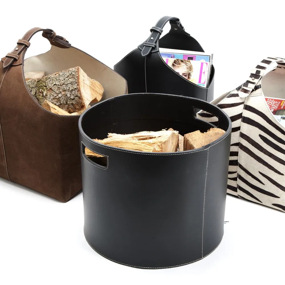 Baril à bûches Ørskov, noir avec points blancs Ørskov