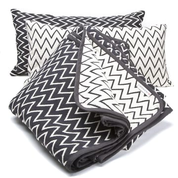 Couvre-lit Zigzag noir - 260x260 cm - Ørskov