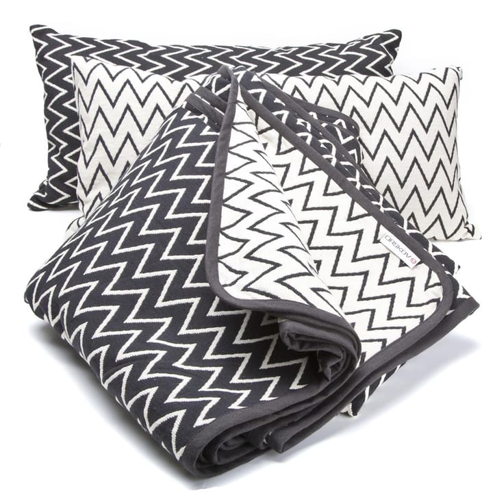 Couvre-lit Zigzag noir, 260x260 cm Ørskov