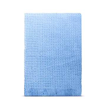 Couverture en coton Stockholm 130x180 cm - Bleu millénaire - Rug Solid