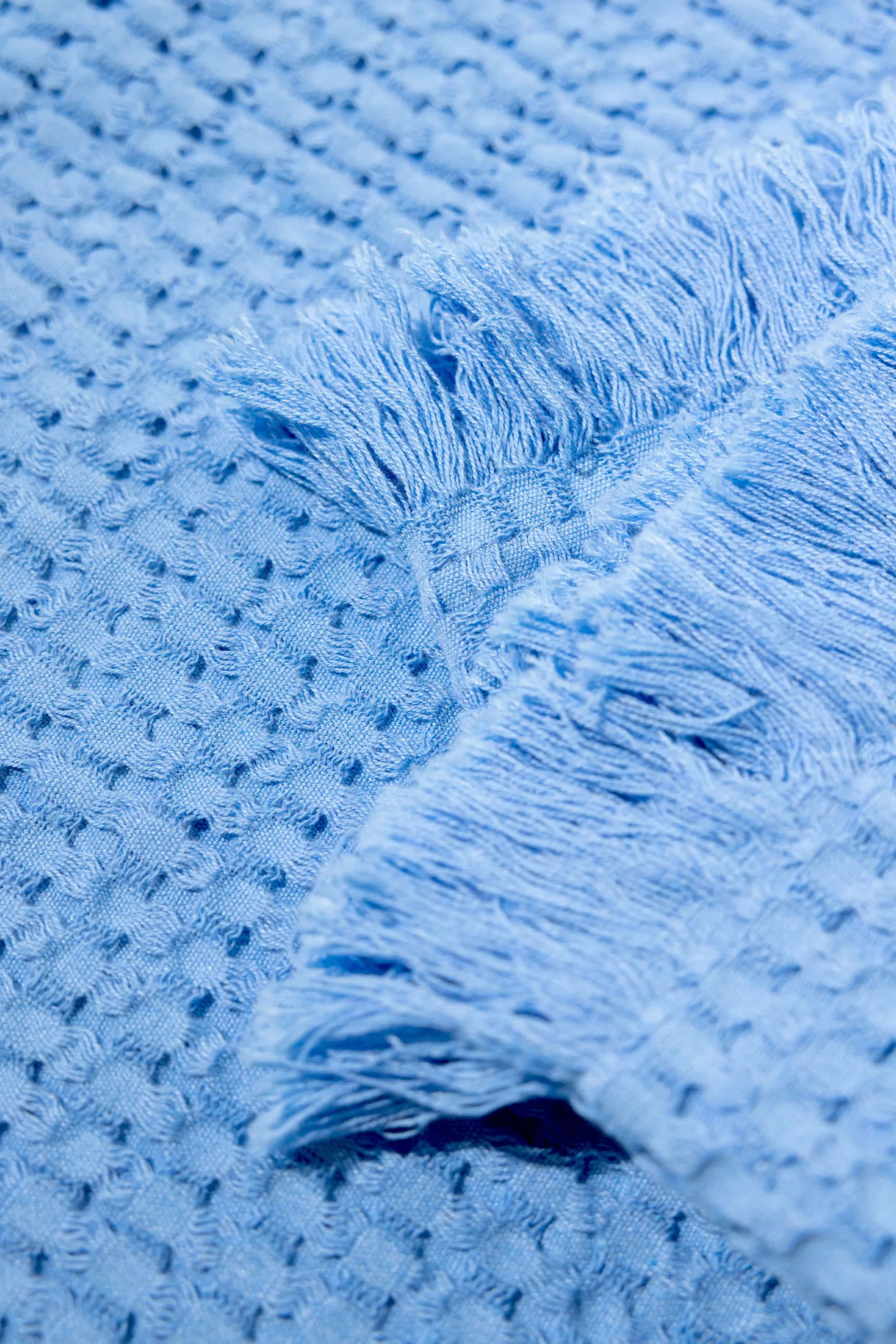 Couverture en coton Stockholm 130x180 cm, Bleu millénaire Rug Solid