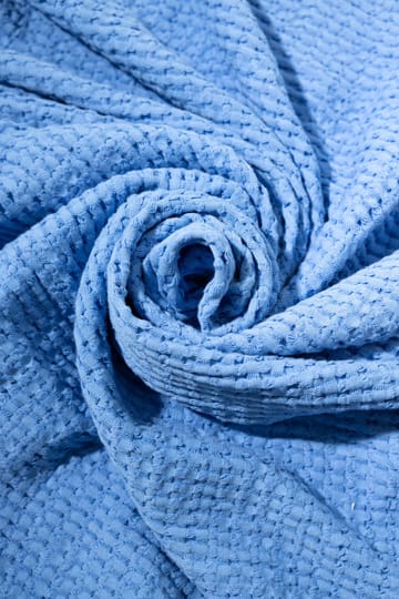 Couverture en coton Stockholm 130x180 cm - Bleu millénaire - Rug Solid