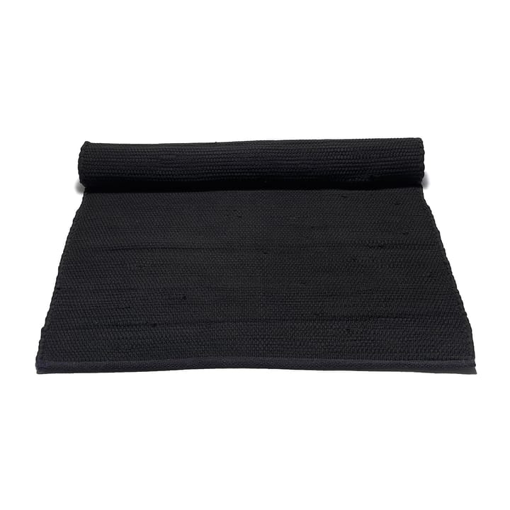 Tapis Cotton 140x200cm - black (noir) - Rug Solid