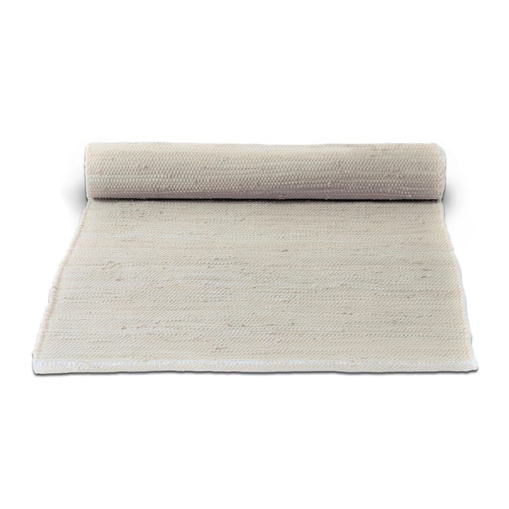 Tapis Cotton 140x200cm - desert white (blanc) - Rug Solid