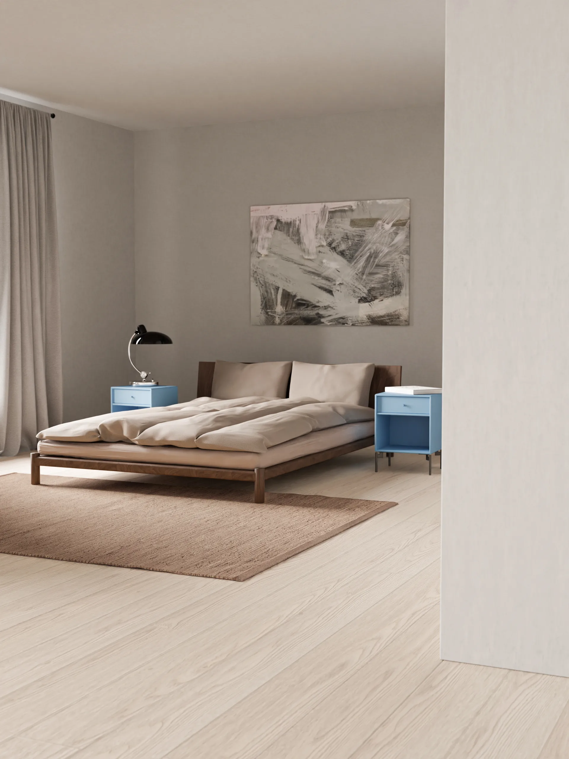 Tapis Cotton 140x200cm, Nougat Rug Solid