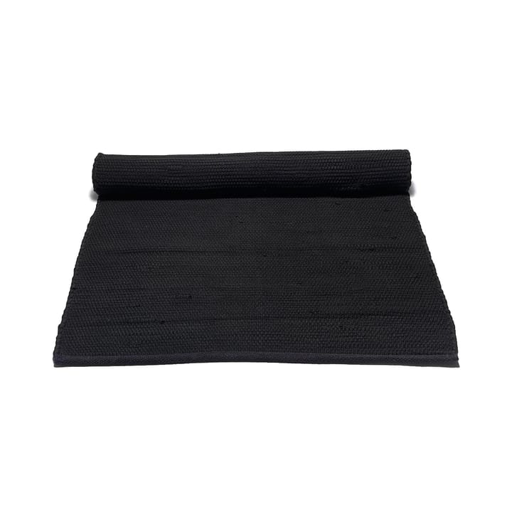 Tapis Cotton 60x90cm - black (noir) - Rug Solid