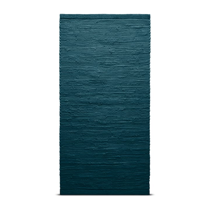 Tapis Cotton 60x90cm - Petroleum (bleu pétrole) - Rug Solid