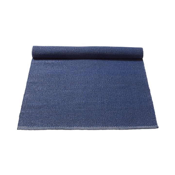 Tapis Cotton 65x135cm - deep ocean blue (bleu) - Rug Solid