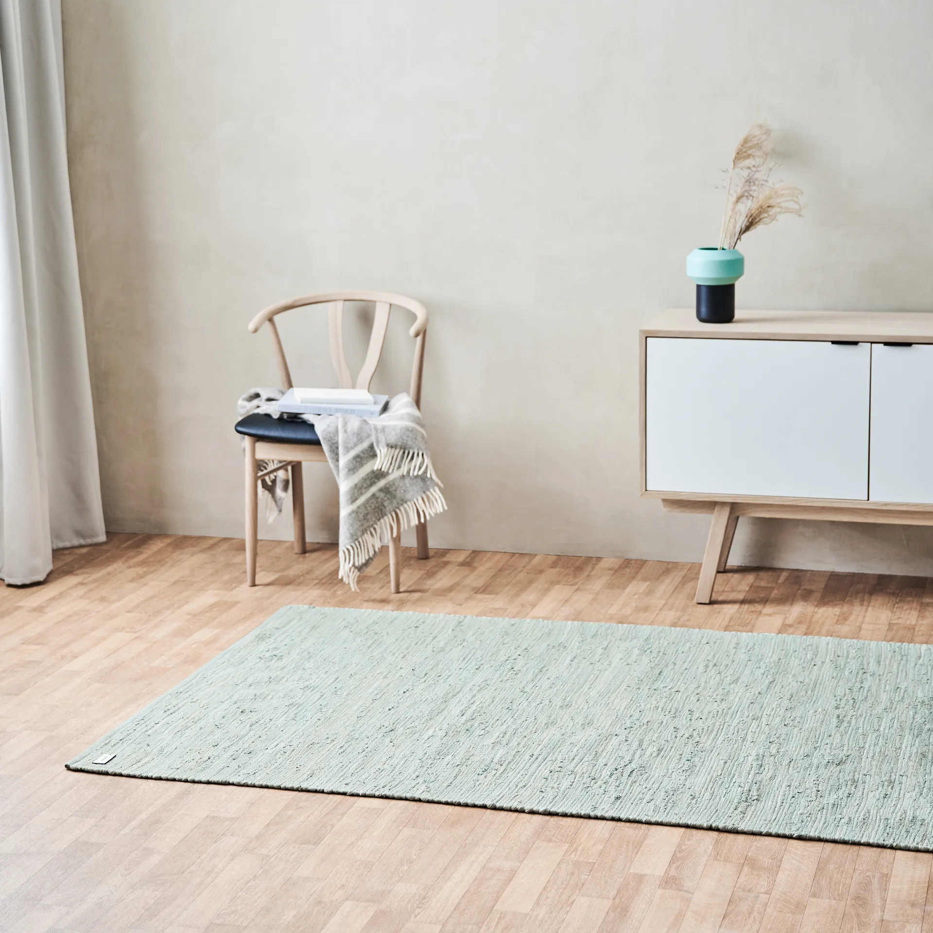 Tapis Cotton 75 x 200cm, Mint Rug Solid