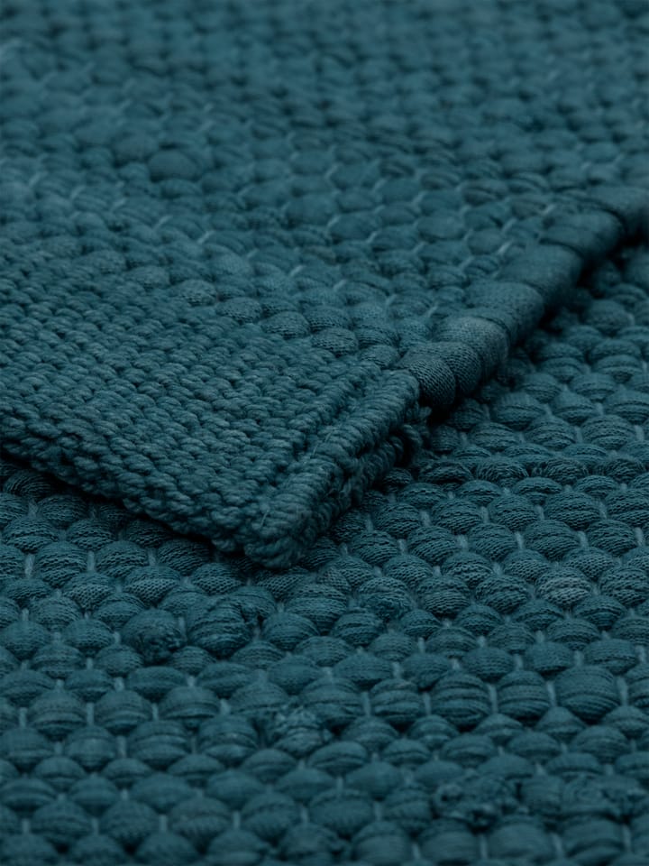 Tapis Cotton 75 x 200cm, Petroleum (bleu pétrole) Rug Solid