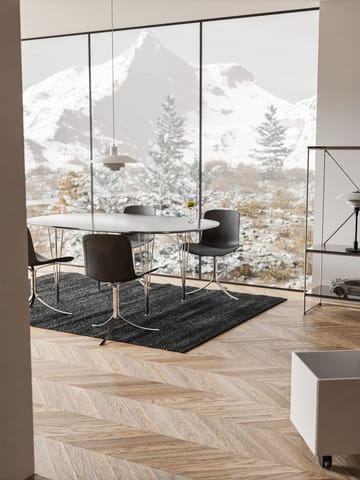 Tapis Leather 140x200cm - black (noir) - Rug Solid