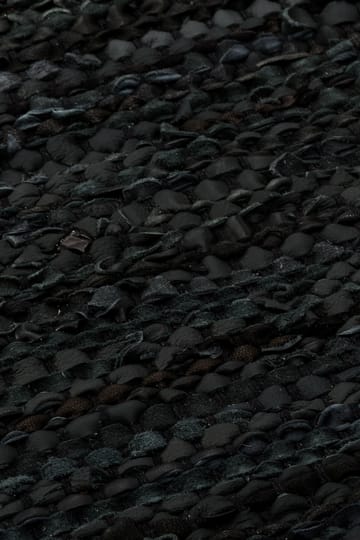 Tapis Leather 140x200cm - black (noir) - Rug Solid