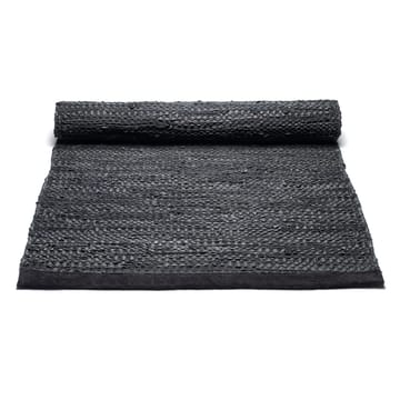 Tapis Leather 140x200cm - black (noir) - Rug Solid