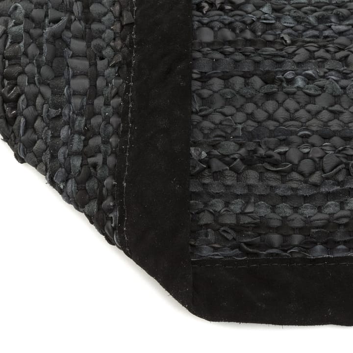 Tapis Leather 140x200cm, black (noir) Rug Solid