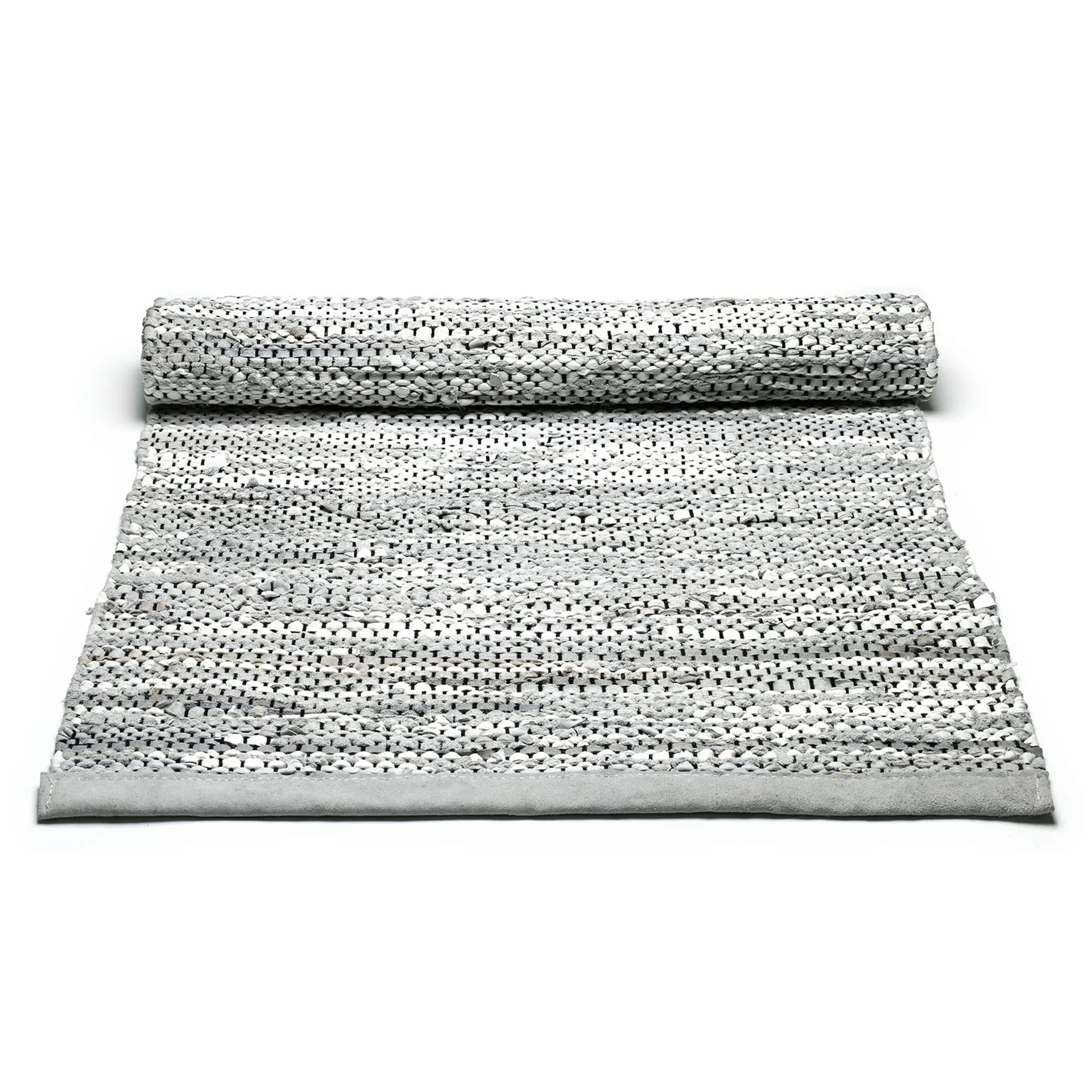 Tapis Leather 170 x 240 cm, gris clair Rug Solid