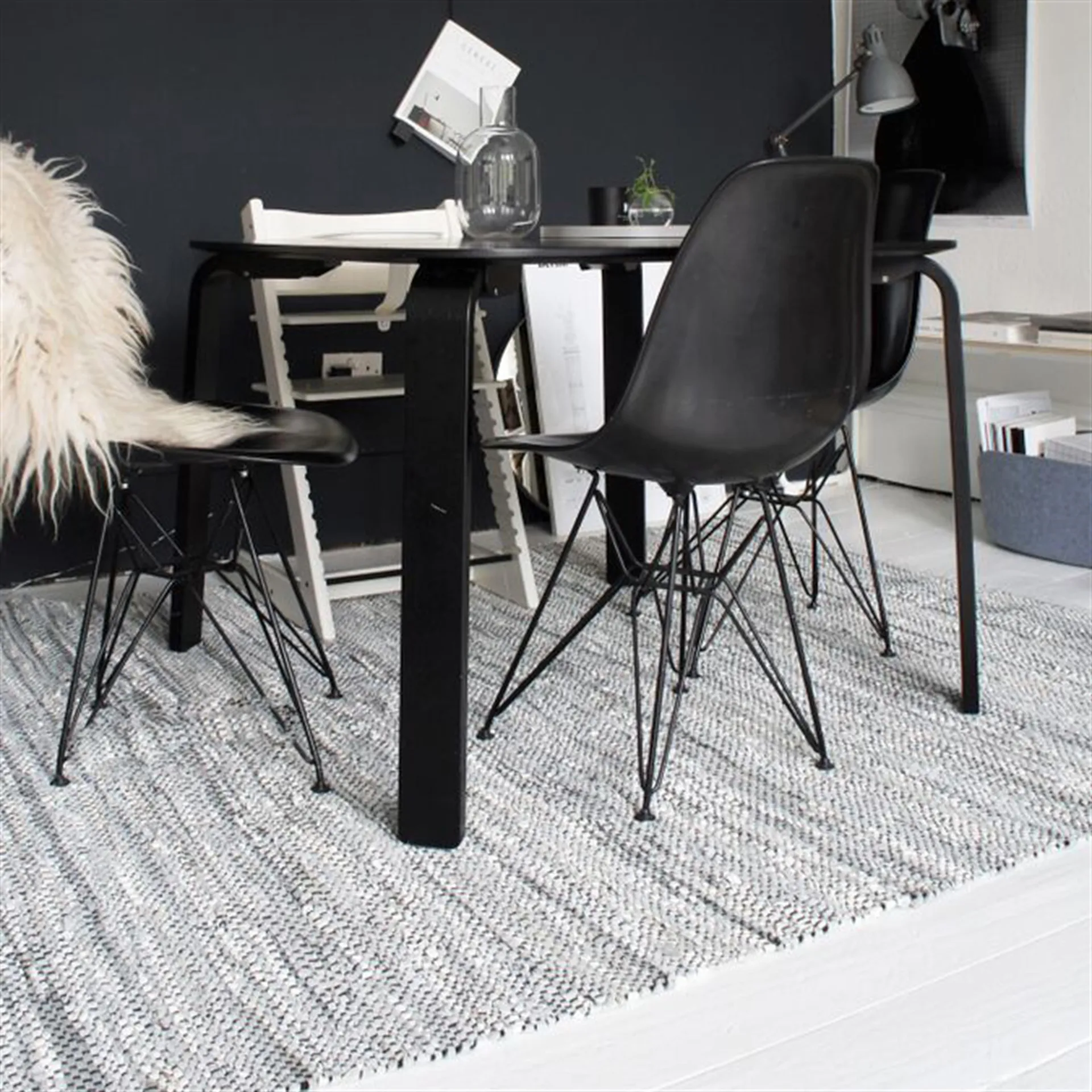 Tapis Leather 170 x 240 cm, gris clair Rug Solid