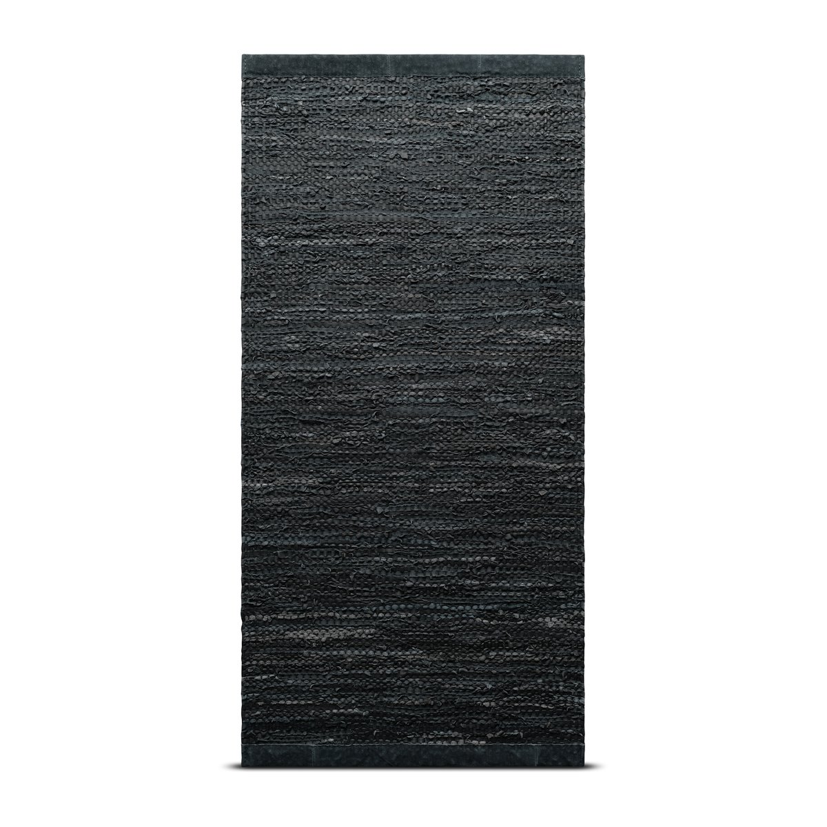 Rug Solid Tapis Leather 200x300cm dark grey (gris foncé)