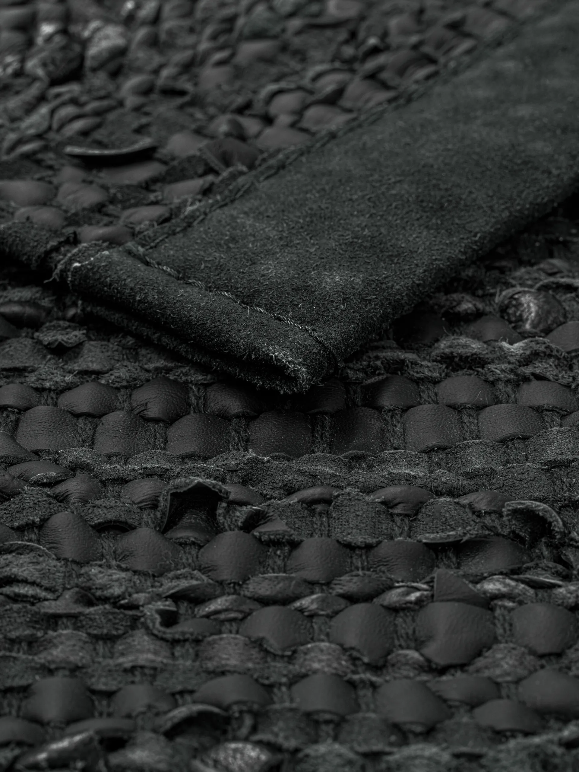 Tapis Leather 200x300cm, dark grey (gris foncé) Rug Solid