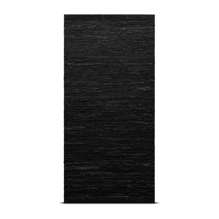 Tapis Leather 60x90cm - black (noir) - Rug Solid