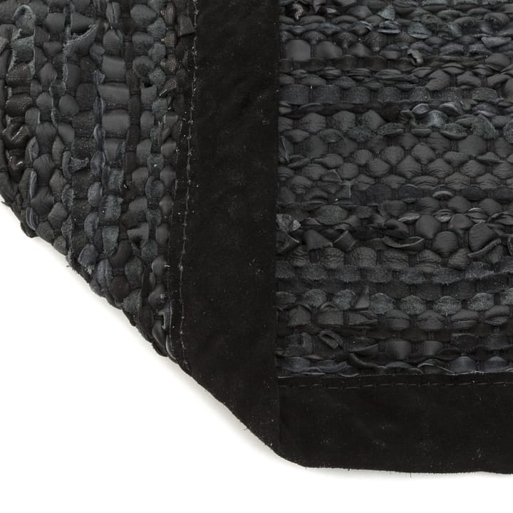 Tapis Leather 60x90cm - black (noir) - Rug Solid