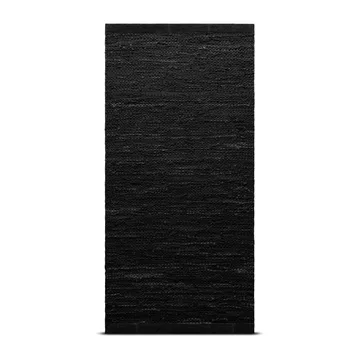 Tapis Leather 65x135cm - black (noir) - Rug Solid