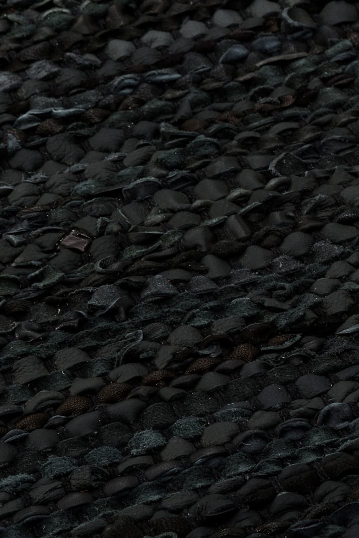 Tapis Leather 75x200cm, black (noir) Rug Solid