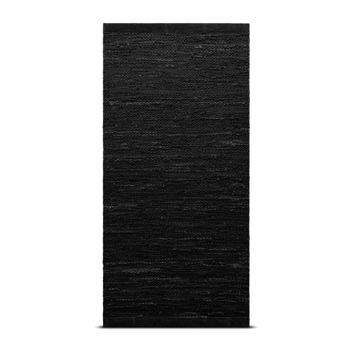 Tapis Leather 75x300cm - black (noir) - Rug Solid