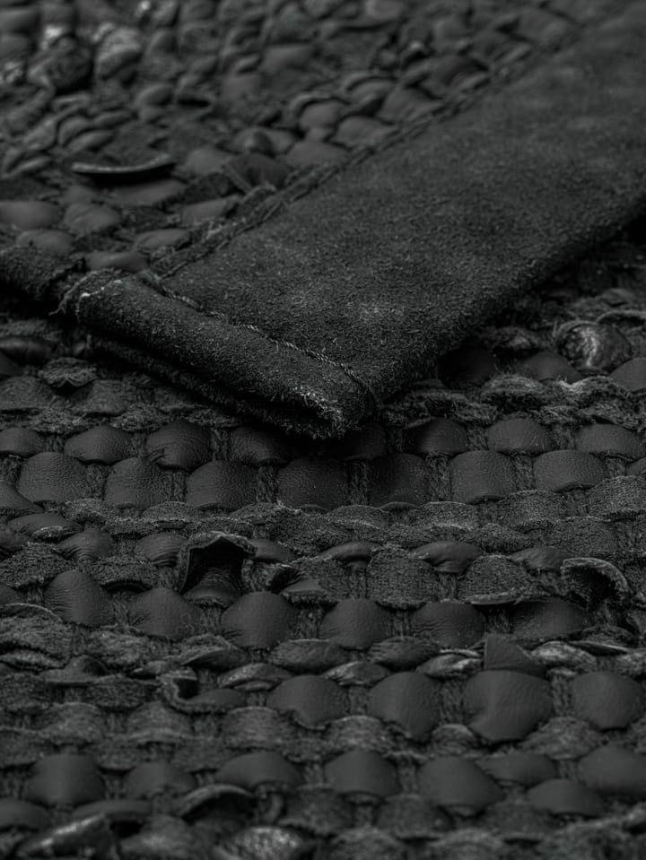 Tapis Leather 75x300cm - dark grey (gris foncé) - Rug Solid