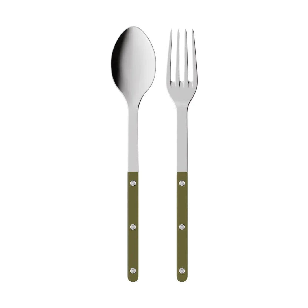 Couverts de service Bistrot Solid, 2 pièces, Green fern SABRE Paris