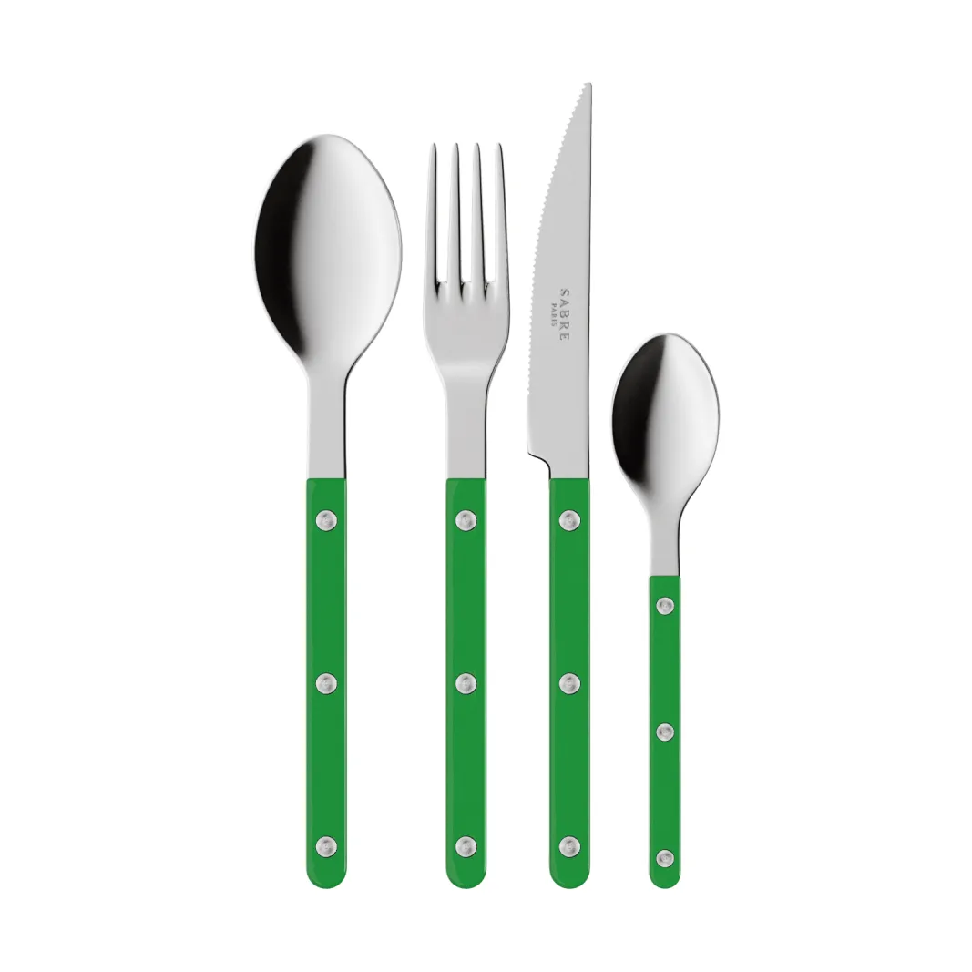 Service de couverts Bistrot Solid, 4 pièces, Garden green SABRE Paris