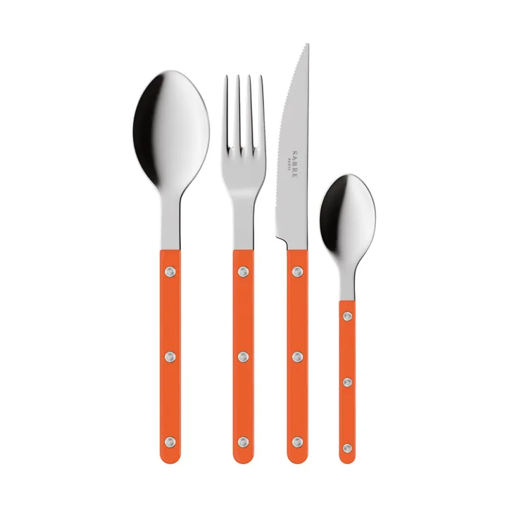 Service de couverts Bistrot Solid, 4 pièces - Orange - SABRE Paris