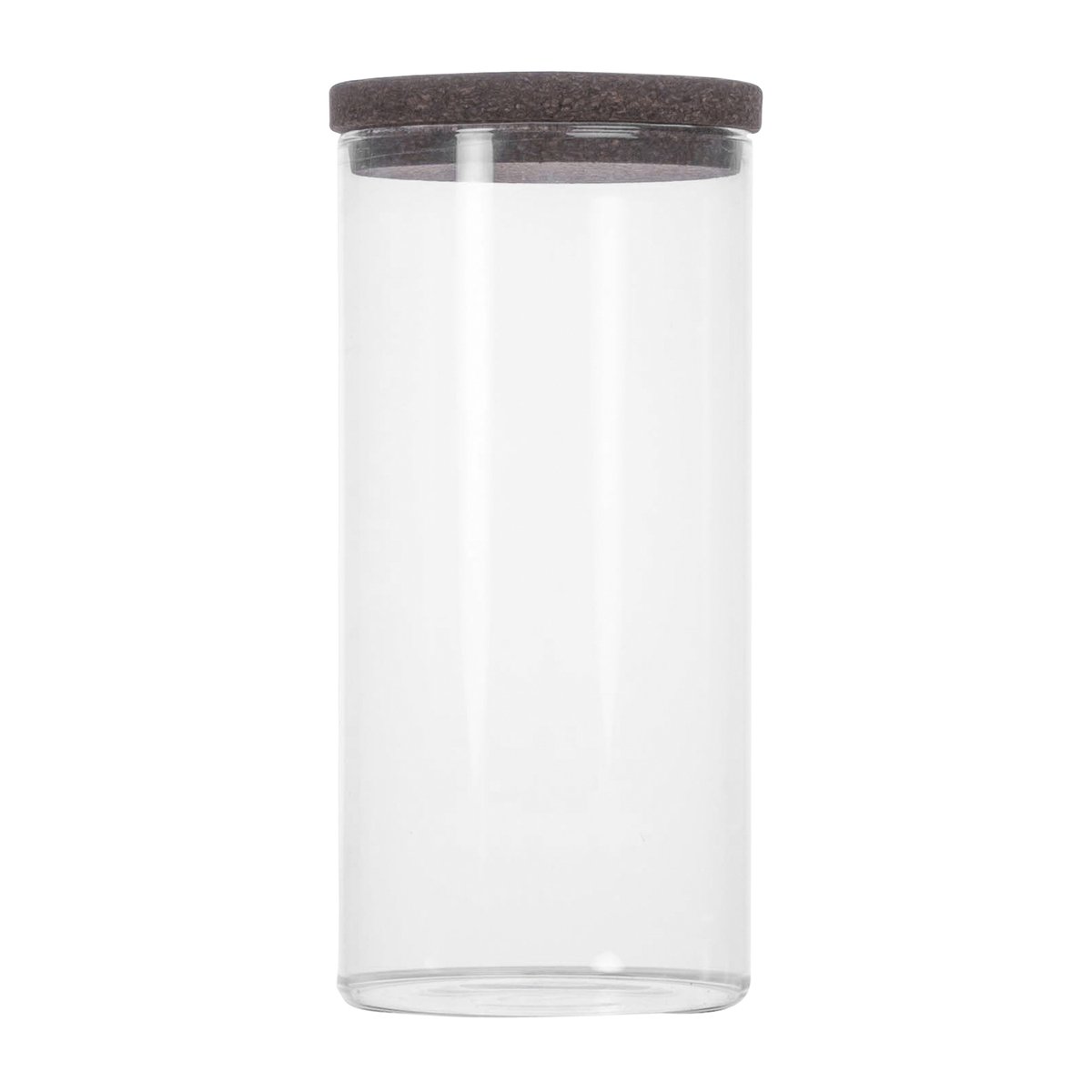 sagaform bocal de rangement avec couvercle en liège nature transparent-marron foncé