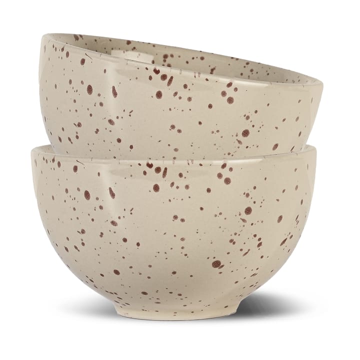 Bol Ditte Lot de 2, Beige-bordeaux Sagaform