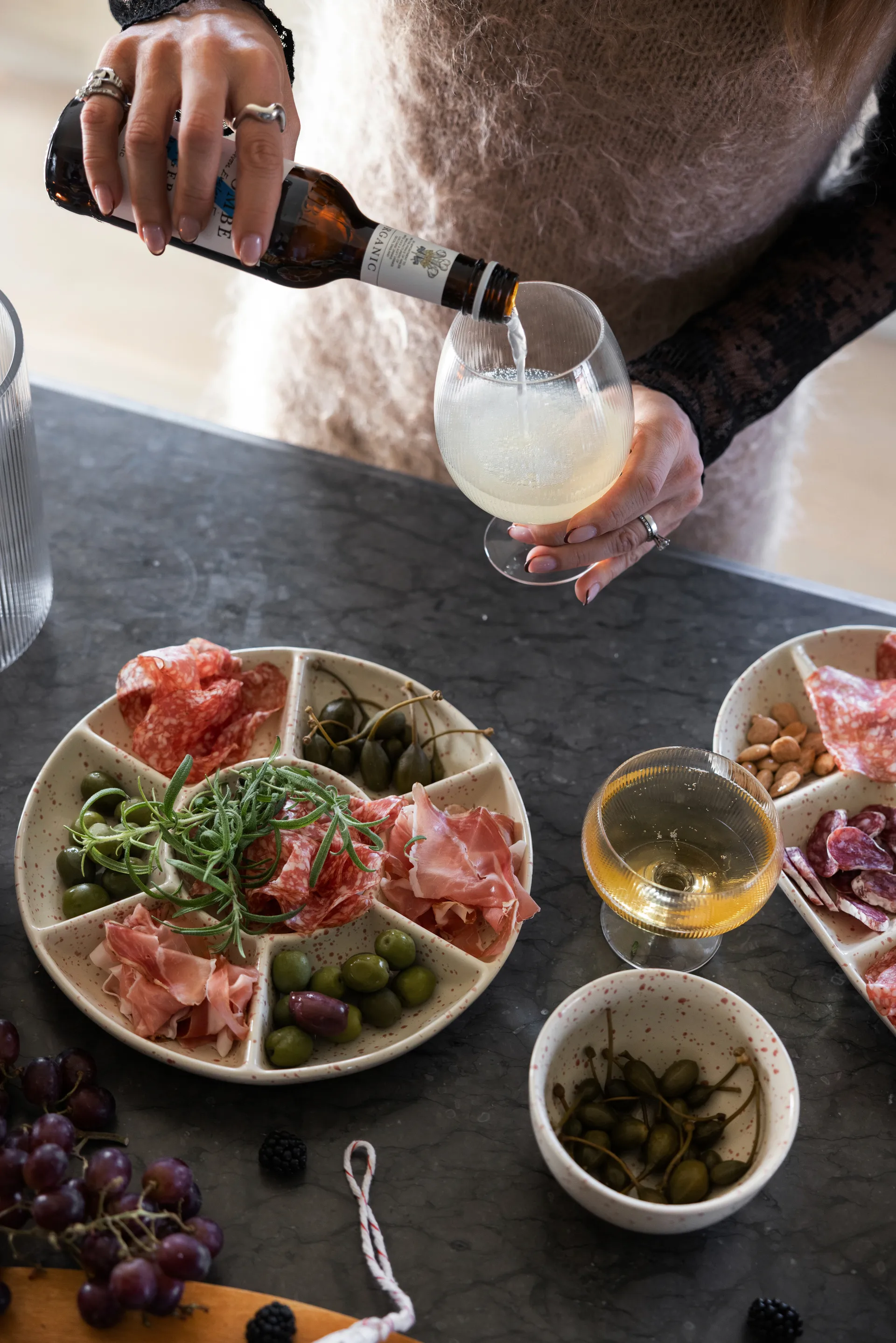 Bol Ditte Lot de 2, Beige-bordeaux Sagaform