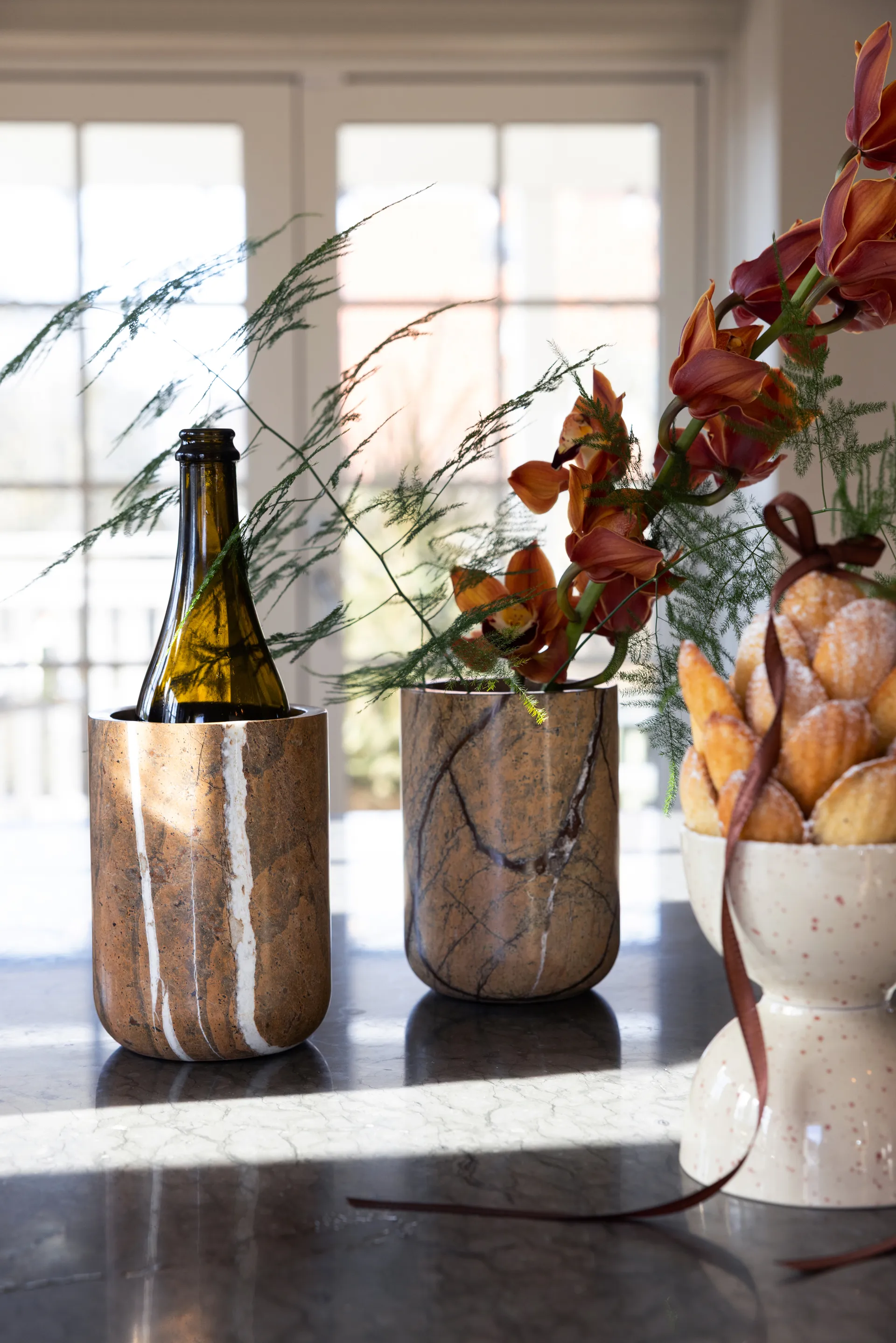 Bol Ditte Lot de 2, Beige-bordeaux Sagaform